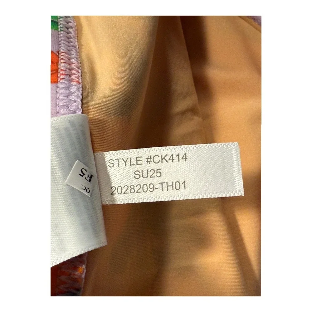 Crewcuts Orange Citrus Print Swimsuit‎ Bottoms Size 8 Lavender Girls NWOT